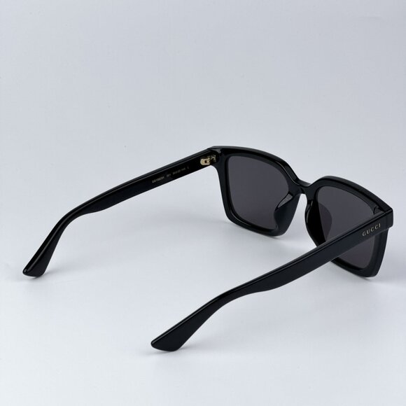 Gucci GG1582SK 001 BRAND NEW Sunglasses Black Grey Women Square main image 4